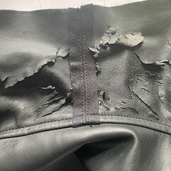 Le Chateau Women's Jacket Black Vegan Leather Cascade Front Size XXS - Picture 7 of 7